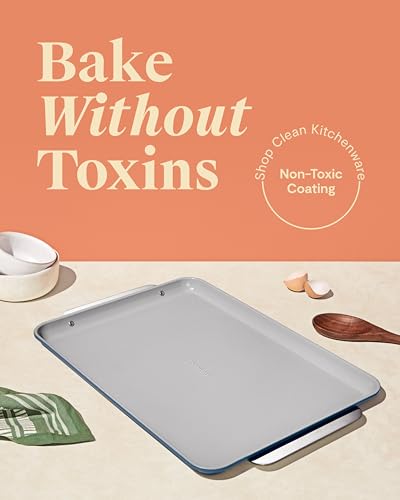 Non Stick Ceramic Large Baking Sheet Duo (Slate / 2x Large 18" x 13")