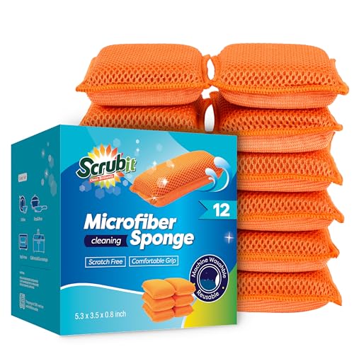 Reusable Sponges for Dishes (Orange)