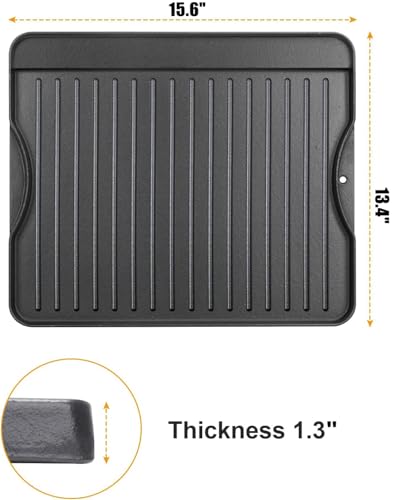 Cast Iron Cooking Griddle for Camp Chef (15.6" x 13.4" x 2")
