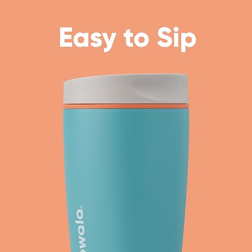 SmoothSip Slider Insulated Stainless Steel Coffee Tumbler (No Handle / 20 Ounces / Beachy Breeze)