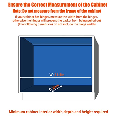 Pull Out Cabinet Organizer (1 Tier / 20"W x 21"D)