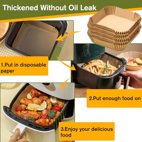 Small Air Fryer Liners for Cosori 2.1qt Air Fryer (5.5''Square)
