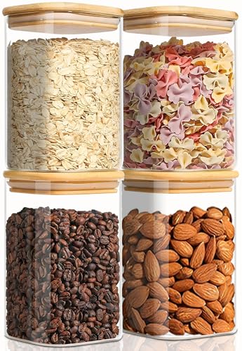 1.2Qt Square Glass Jars