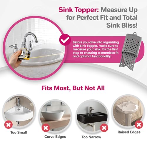 Bathroom Sink Cover for Counter Space (Standard / Silver)