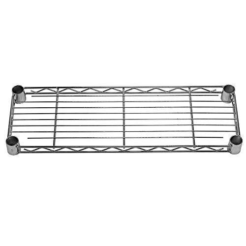 Shelving Inc. 8" d x 24" w Chrome Wire Shelving with 3 Tier Shelves (8" d x 24" w x 34" h)
