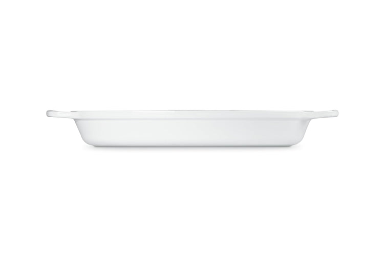 Enameled Cast Iron Signature Oval Baker (White)