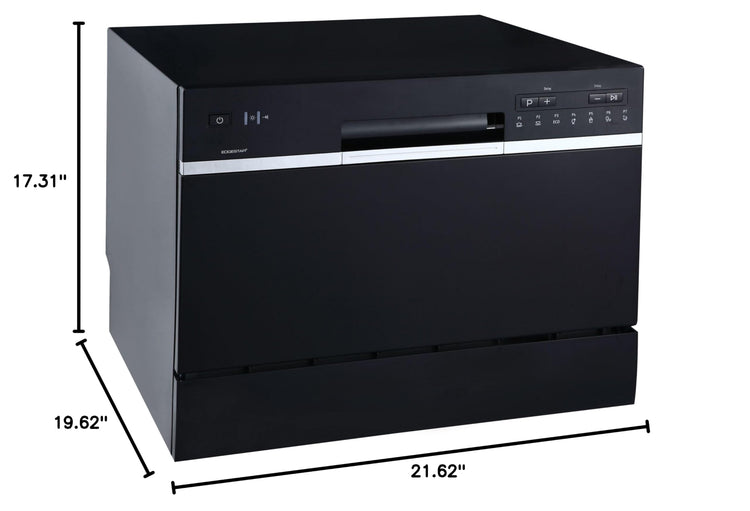 DWP63 21-5/8 Inch Wide 6 Place Setting Countertop Dishwasher - Black (Black)