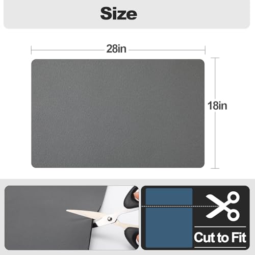 Dish Drying Mat for Kitchen Counter (Dark Gray / 18" x 28")
