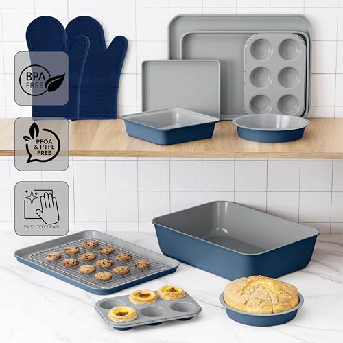 Nonstick Stackable Bakeware Set (Denim without Handles / 13 Pcs)