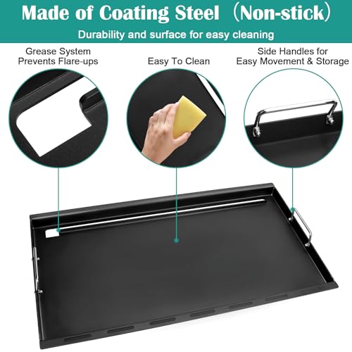 Full Size Griddle Inserts for Weber Genesis II 400 Series Grills (32.6" x 18.7" x 3")