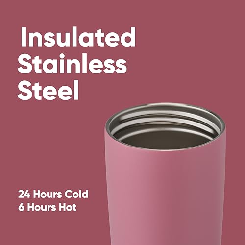 SmoothSip Slider Insulated Stainless Steel Coffee Tumbler (No Handle / 20 Ounces / Crochet Queen)