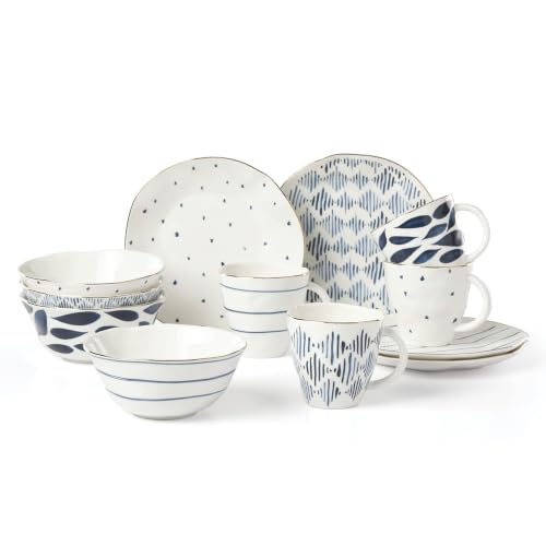 Blue Bay Porcelain 12 (12-Piece Dessert Set)