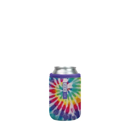 CanSok Sleeve for Beer & Soda Insulated Neoprene Cover (Rainbow Tie Dye / 12oz Can Sleeve)