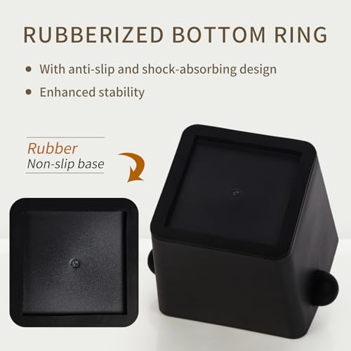 Knock Box Square High Sidewall Design Espresso Knock Box Shock (Square Knock Box)