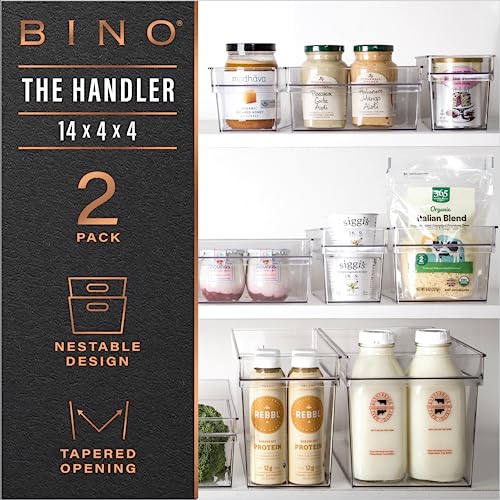 Plastic Storage Bins (2PK SMALL - 14 x 4 x 4)