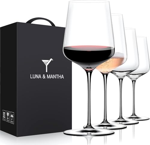 Red Wine Glasses Set of 4 (Modern)