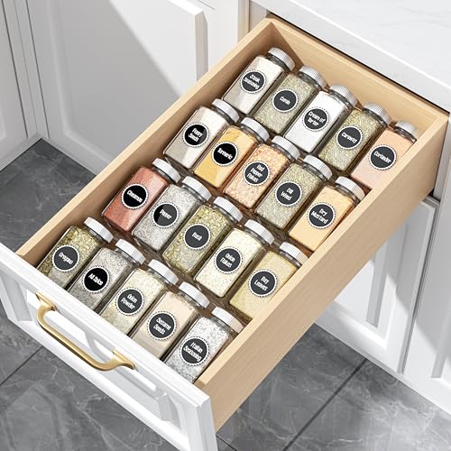 Clear Spice Drawer Organizer (4 pcs, 9" Width)