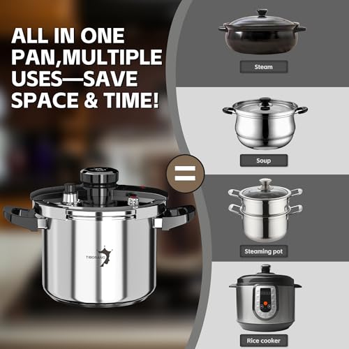 6.3 QT Stainless Steel Pressure Cooker (6.3 Quarts)