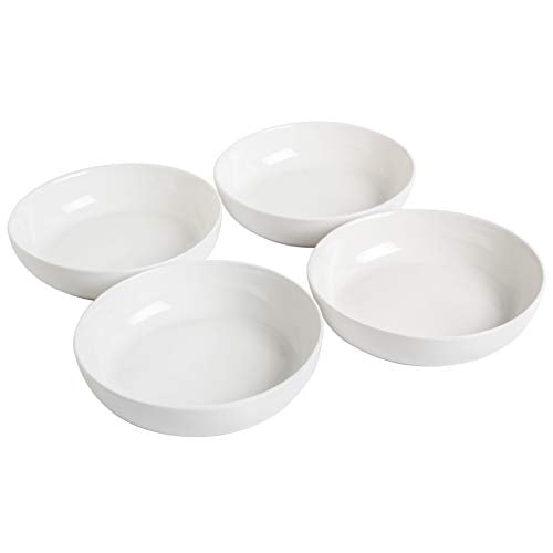 Zen Buffet 4 Piece 41oz Salad Bowls Porcelain Ceramic Chip and Scratch Resistant Pasta Bowl (White (Zen Buffet) / 41oz Salad Bowl (Set of 4))