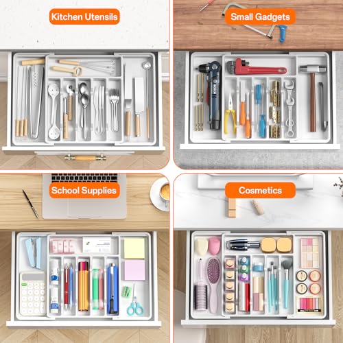 Large Silverware Organizer (White)