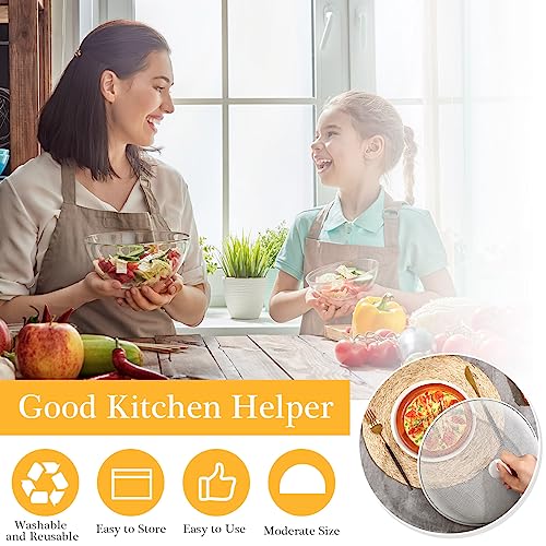 6 Pcs Metal Mesh Food Cover Outdoor Food Tents (White / 11 Inch)