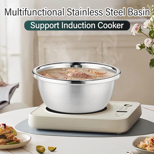 304 Stainless Steel Colander 4QT Microporous Colander & Large Bowl for Kitchen (4QT)