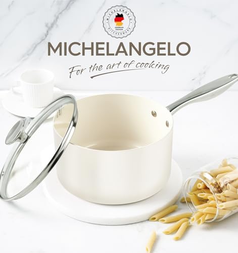 3 Quart Saucepan with Lid (White / 3 Quarts)