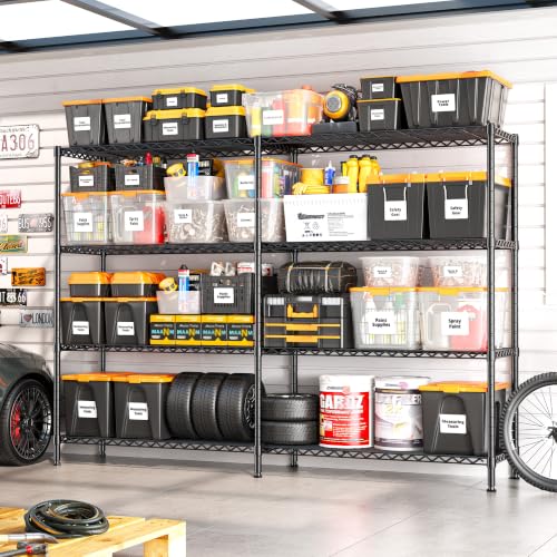 Metal Shelving (Black-70"W*15.8"D*62.9"H)
