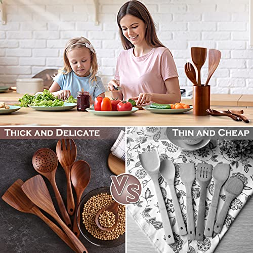 6 Piece Teak Wood Cooking Utensil Set (6Pcs Set)