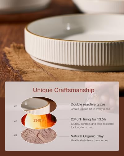 Star 8.25" Pasta Bowls Set of 4 (White / 4 Pcs)