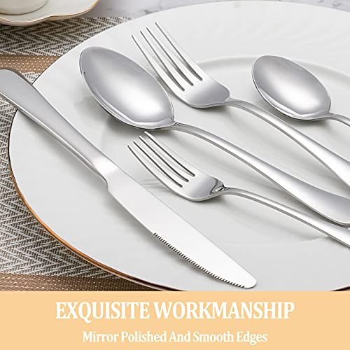 40 Pcs Silverware Set Service for 8 (Silver)