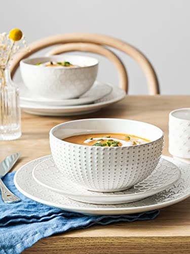 Ceramic Dishes Set for 4 (Dinnerware & Mug 16 pieces)