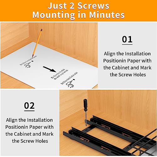 Pull Out Spice Rack Organizer for Cabinet (1 Tier,4.5''Wx10.5''Dx2.5''H)