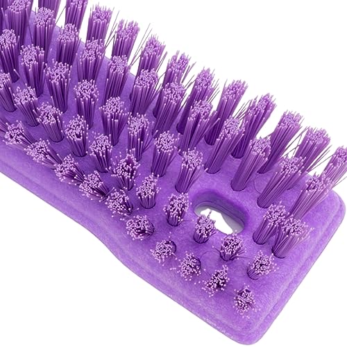 Comfort Grip Scrub Brush Hand Brush for Bathroom (Purple)