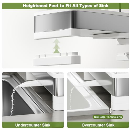 Stainless Steel Sink Caddy (B-white)