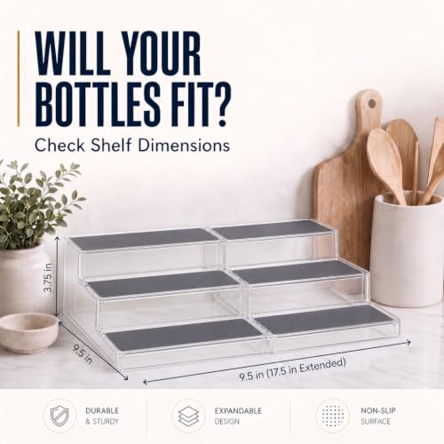 Spice Rack Organizer 3 (1-Pack / Clear)