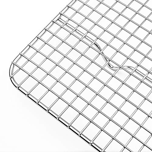 Set of 2) Stainless Steel 12" x 17" Baking & Cooling Racks (Fits Half Sheet Pan) - Cookie Baker's Oven Wire Rack (12" x 17")