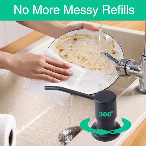 Soap Dispenser for Kitchen Sink (Black)