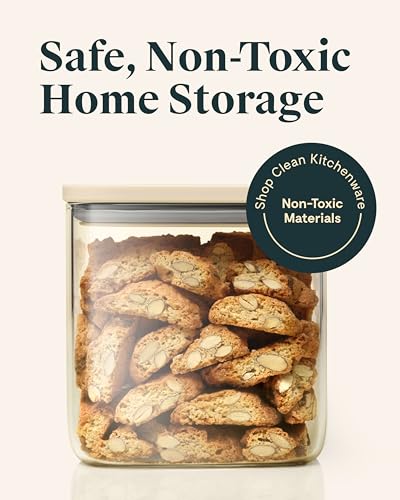 2.5 qt Glass Airtight Food Storage Container with Lid (Navy / 2.5qt Container)