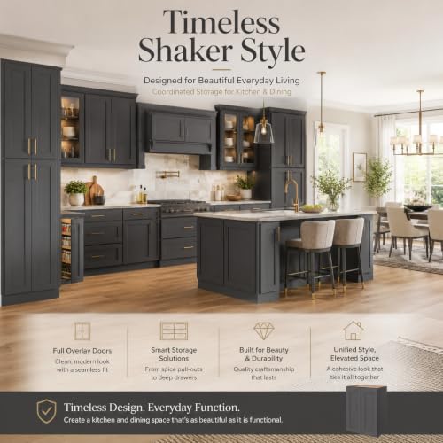 Wall Mounted Cabinet (Pebble Gray / 39" W x 12" D x 30" H)