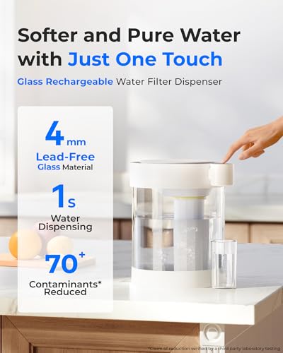 ED12W Glass Rechargeable Water Filter Dispenser (Glass)
