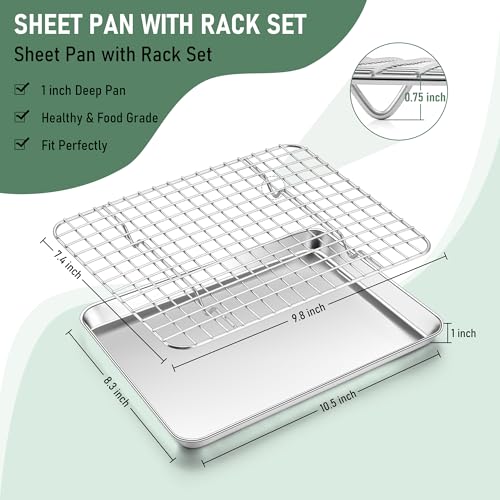 Cookie Sheet with Rack Set (10*8 Inch)
