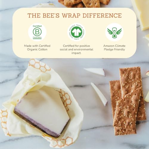 Beeswax Food Wraps (3 Pack Honeycomb / Small, Medium, Large)