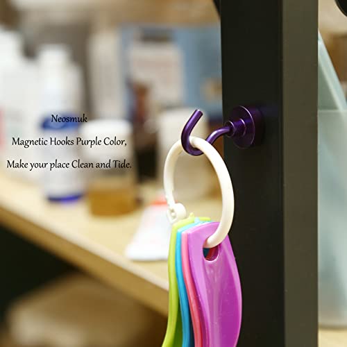 Magnetic Hooks (Purple / 0.67 inches)