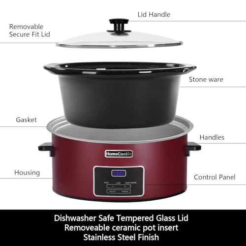8 Quart Programmable Slow Cooker (8 Quarts / Red)