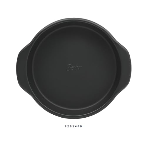Teston 9 Inch Round Cake Pan (9" Round Cake Pan / Matte Black)
