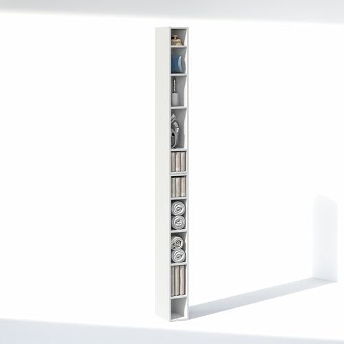 Fulda 10 Tier Closet Organizers and Storage (White / 10-Tier; 6"W)
