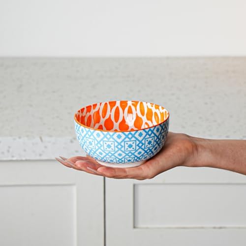 11 Oz Ceramic Small Dessert Bowls Set of 6 (Assorted Colors / 11oz)