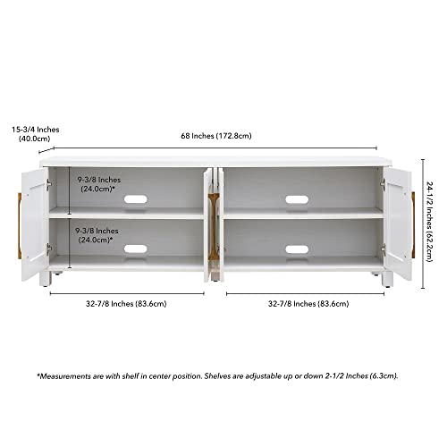68" TV Stand for TVs up to 75" (White)