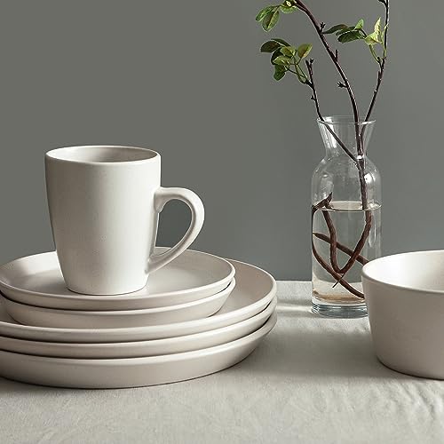 Albie Stoneware 16 Piece Modern Dinnerware Set (16 Piece - Service for 4 / White Speckled)